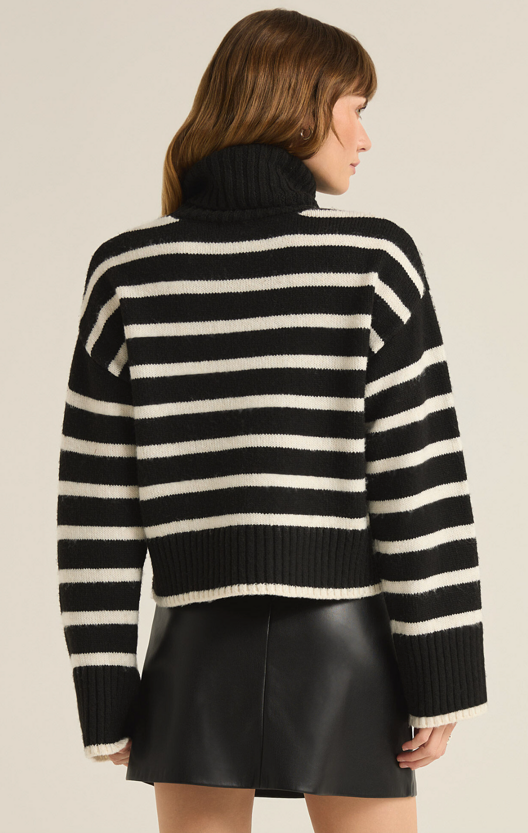 JOSEPHINE STRIPE TURTLENECK SWEATER