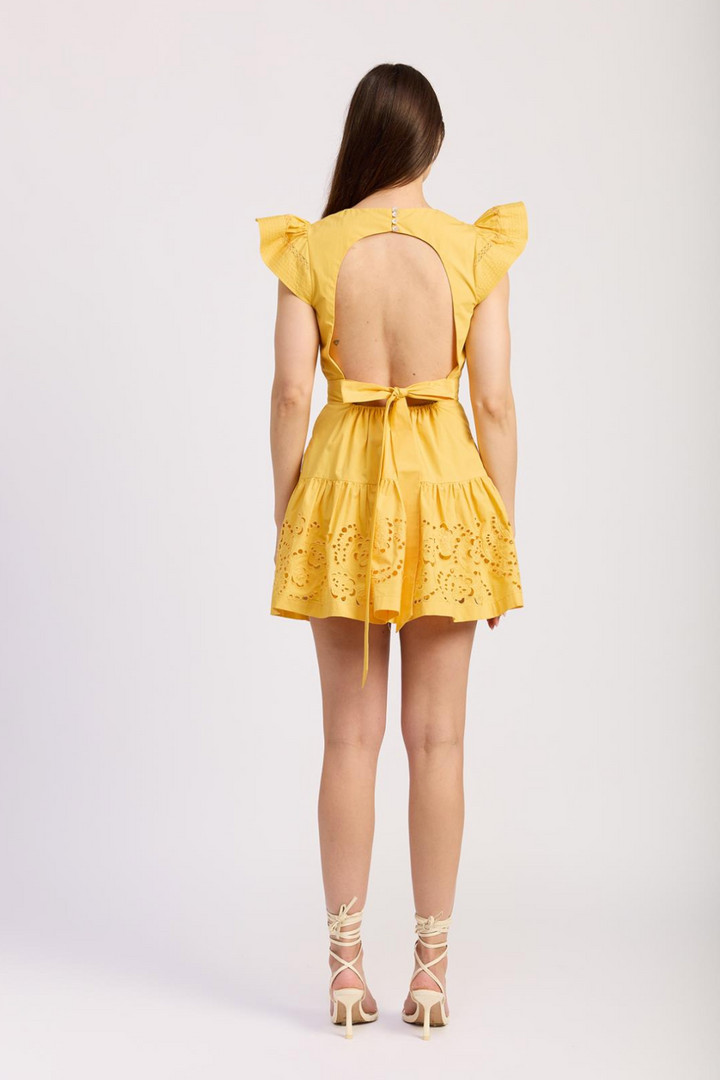 TAYLOR FLUTTER SLEEVE DRESS