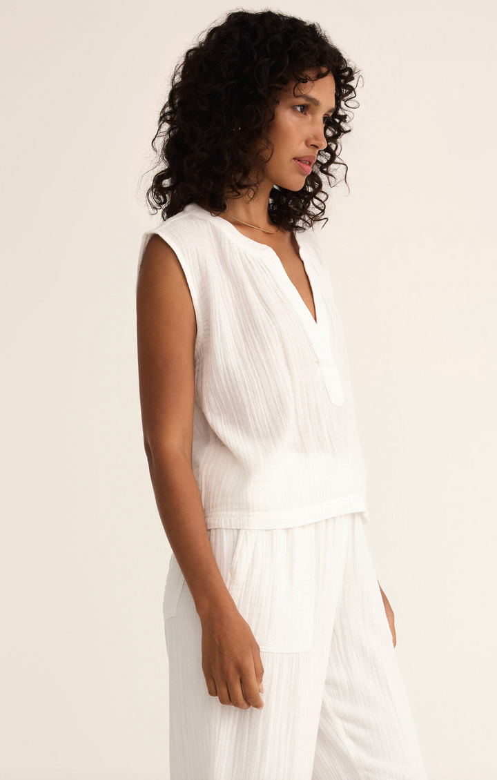 CLIFFSIDE V-NECK AIRY TOP