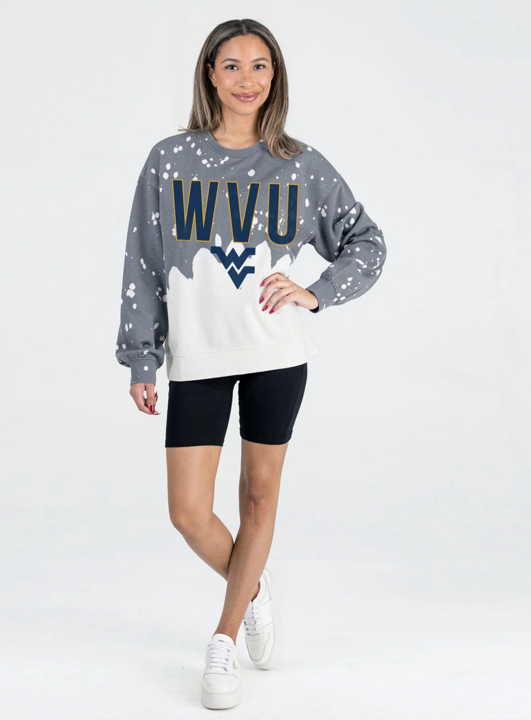 WVU SPLATTER SWEATSHIRT