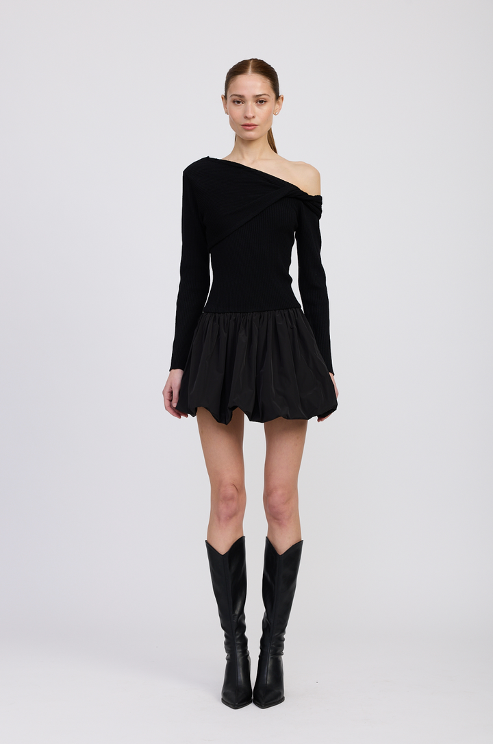 ROMILLA MIXED MEDIA MINI DRESS