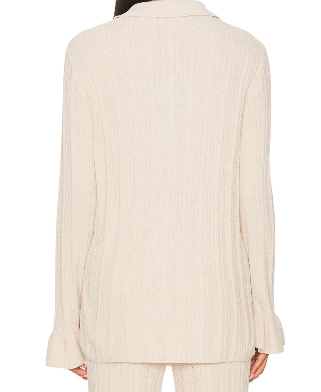 CCUL RIBBED RUFFLE CUFF SHIRT
