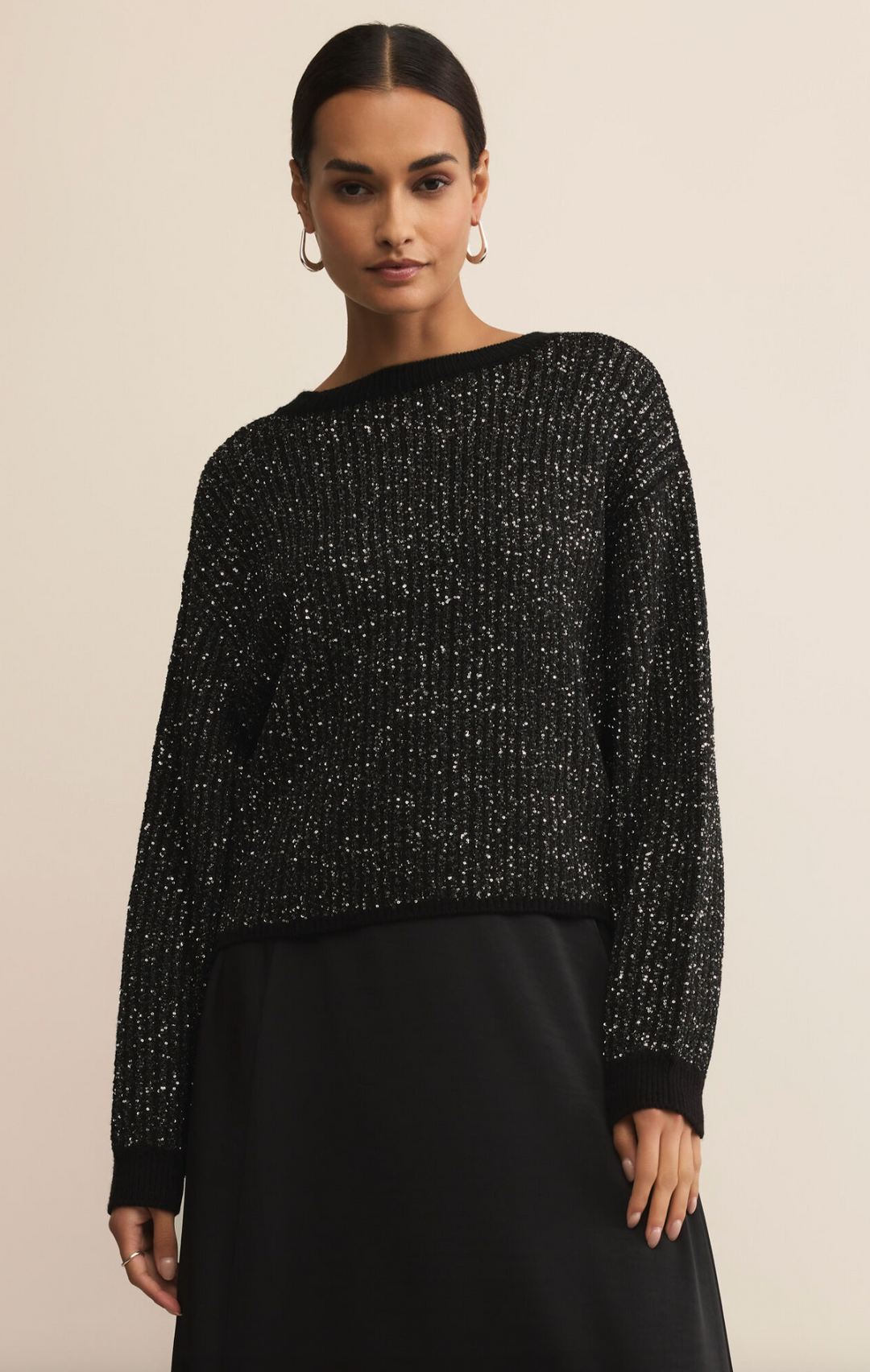 GLEAM SEQUIN SWEATER TOP