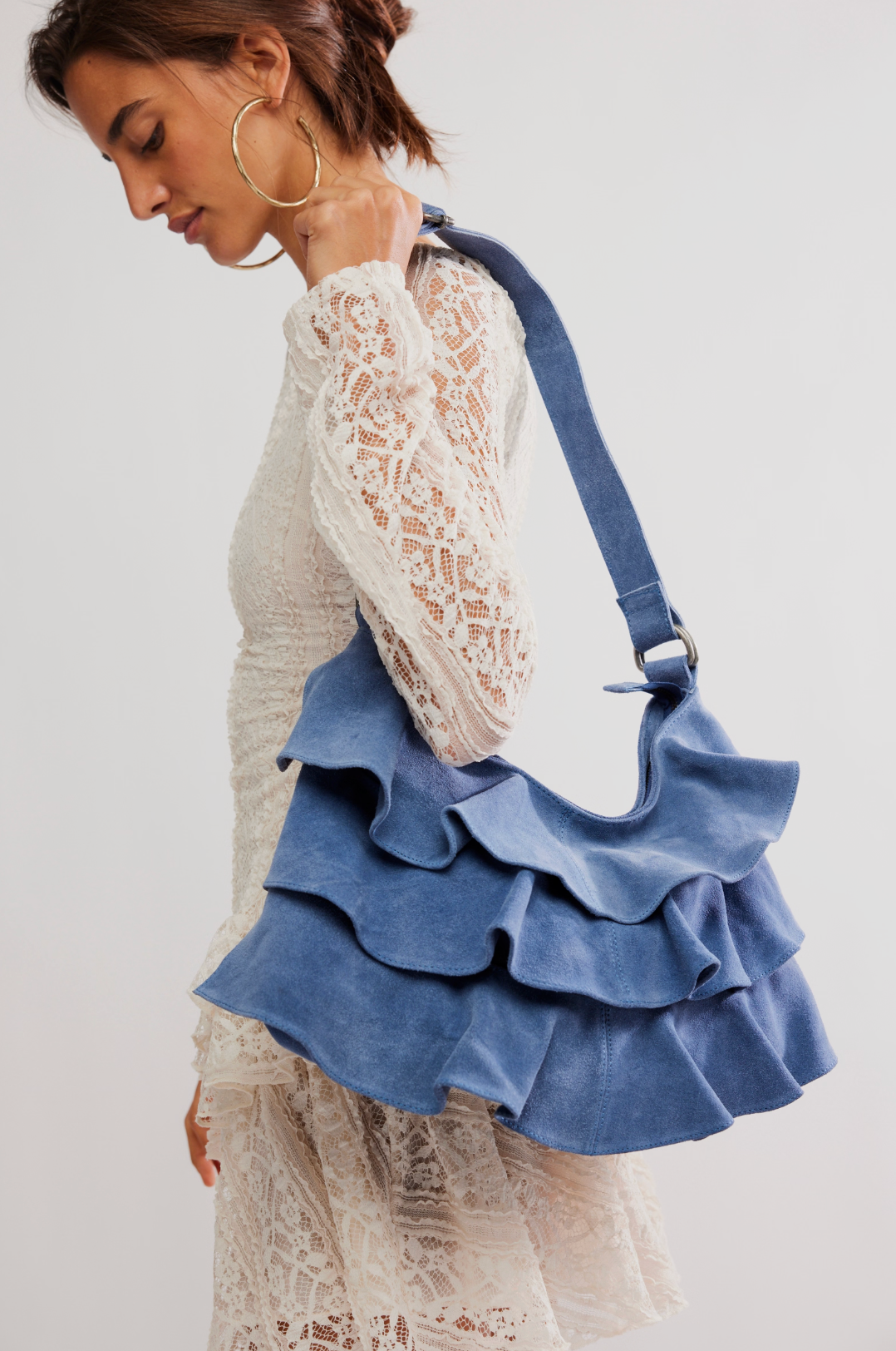 RAE RUFFLE SHOULDER BAG