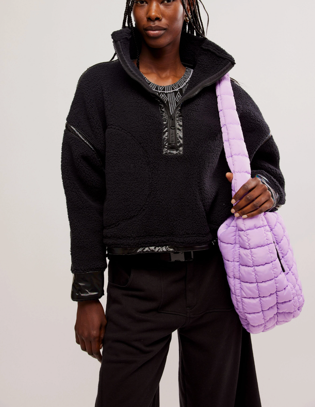 MOUNTAIN HIGH 1/2 ZIP | BLACK SHINE