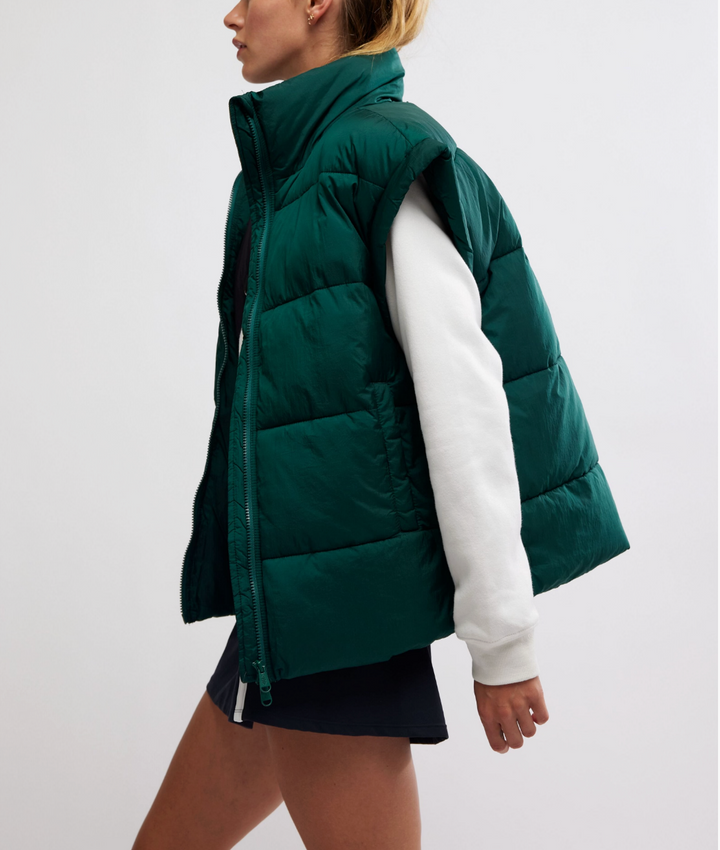 IN A BUBBLE PUFFER VEST | EVERGREEN