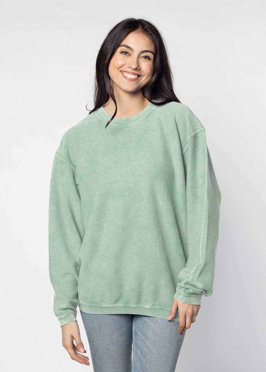 CORDED CREW SWEATSHIRT