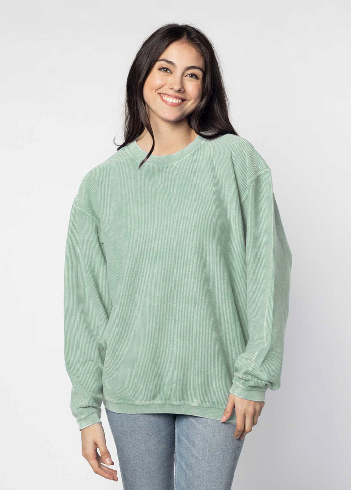 CORDED CREW SWEATSHIRT