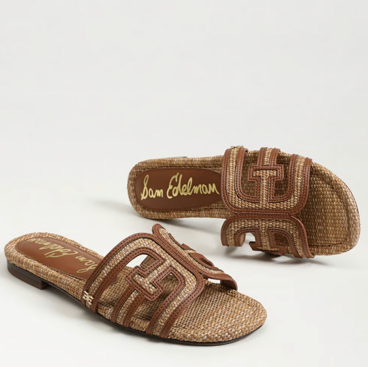 BAY MULTI SLIDE SANDAL | COGNAC