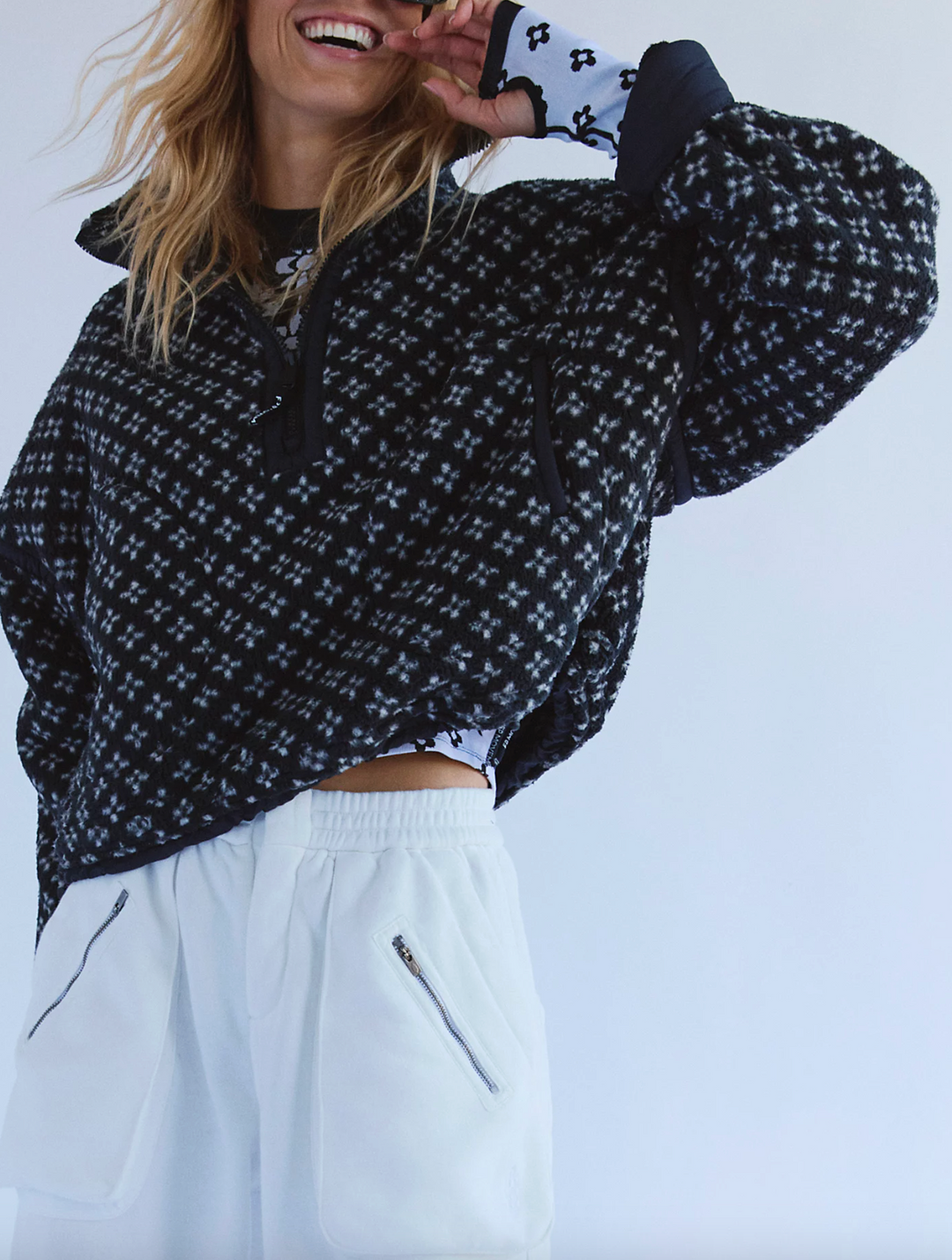 PRINTED MOUNTAIN HIGH 1/2 ZIP