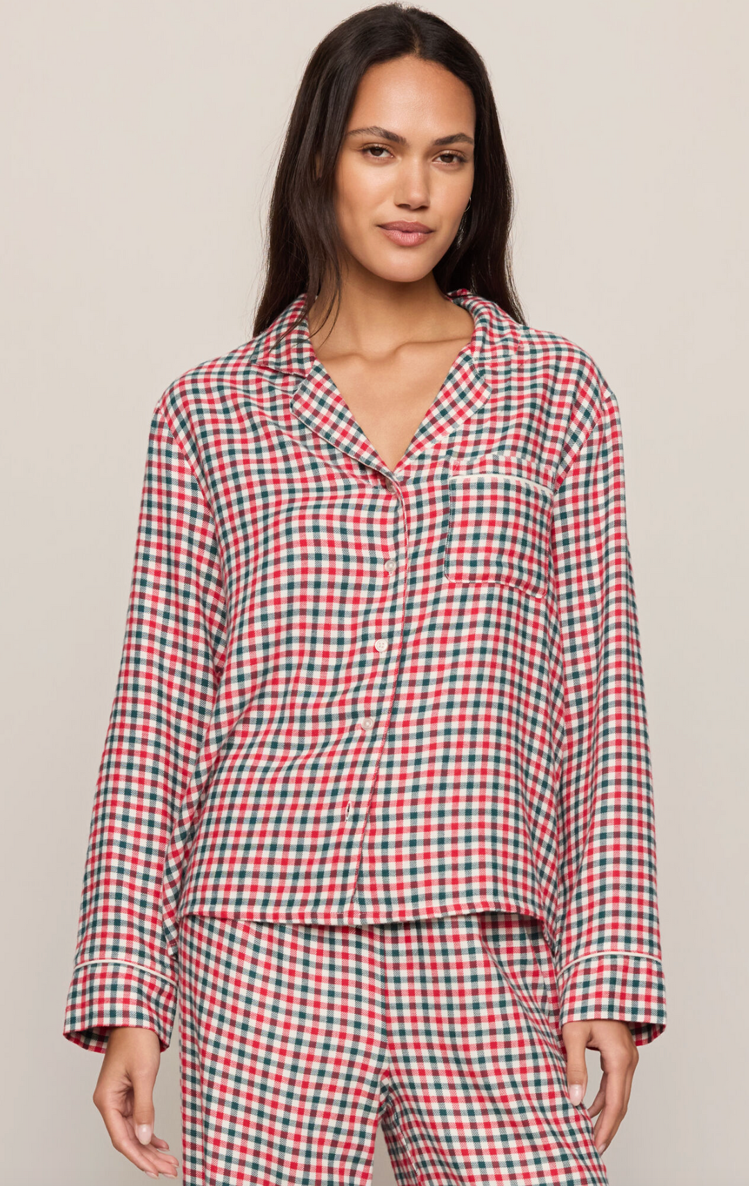 JOLLY GINGHAM PJ TOP