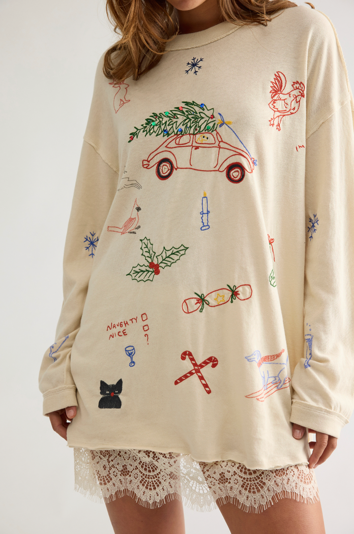 AVA LONG SLEEVE HOLIDAY TEE