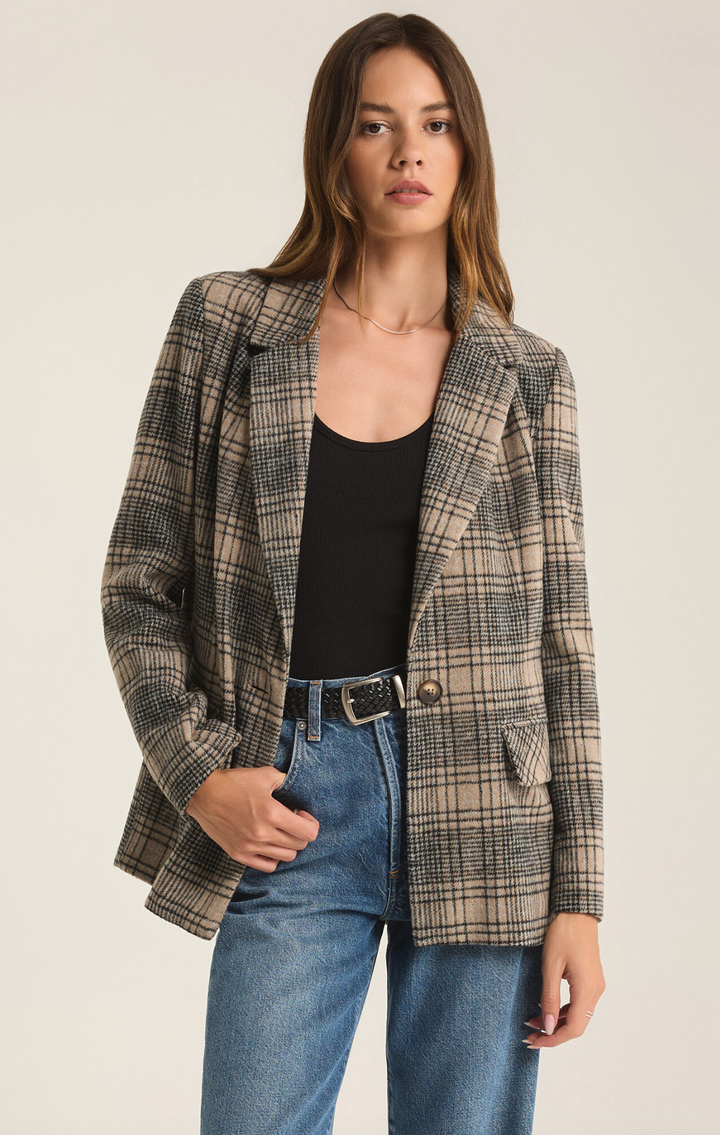 KINGSTON RELAXED PLAID BLAZER