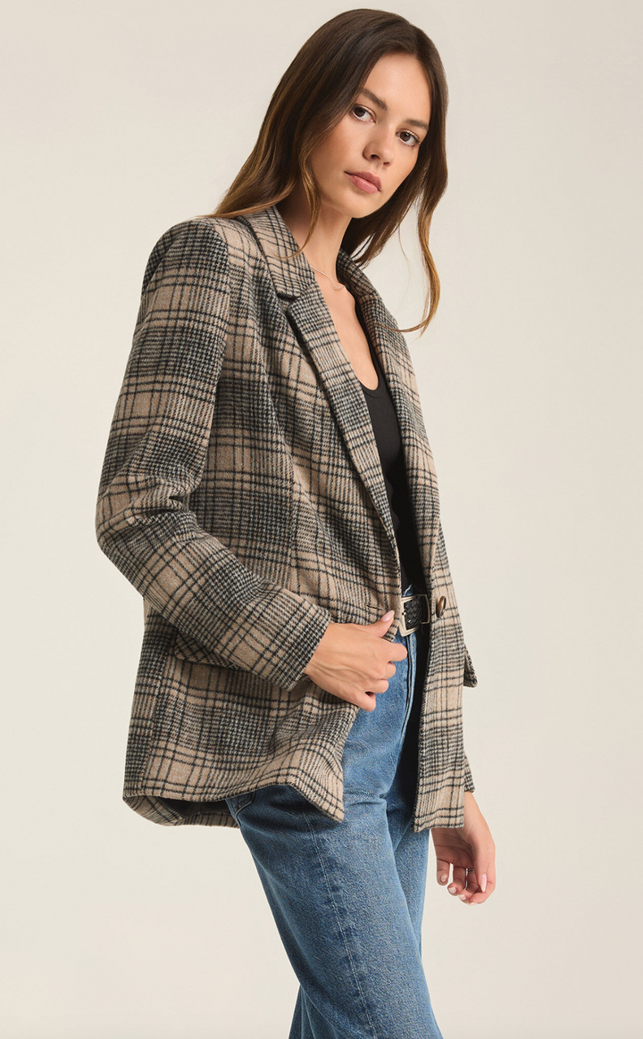 KINGSTON RELAXED PLAID BLAZER