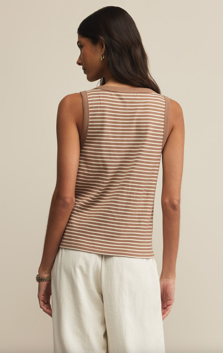 ELIN STRIPE RIB TANK