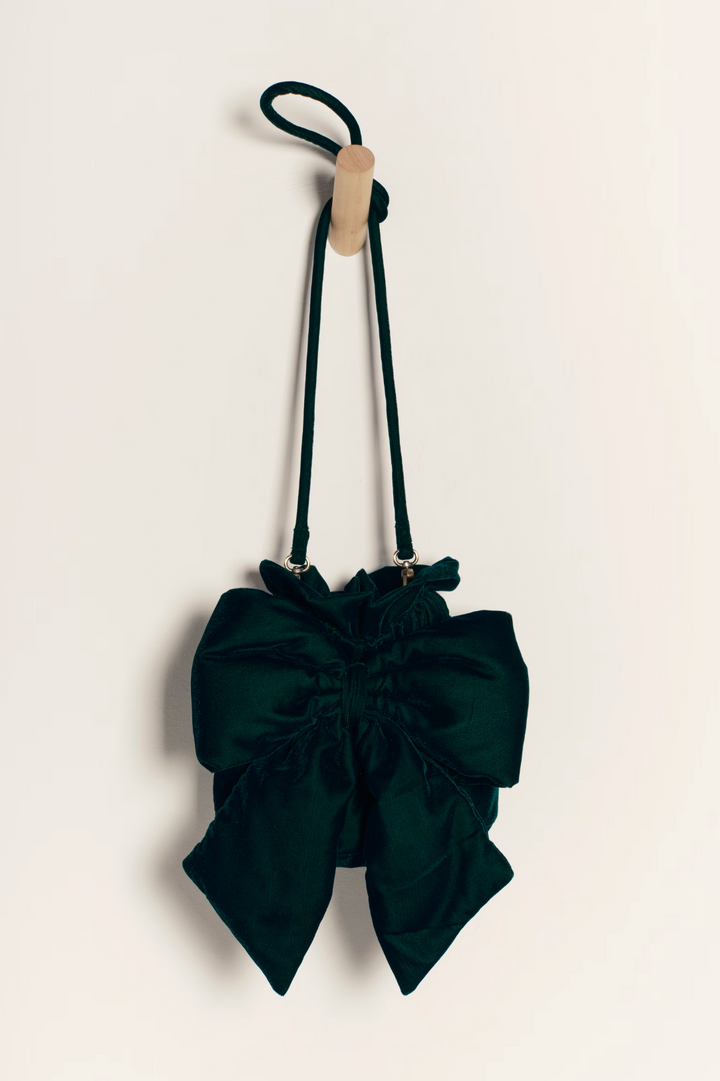 BELLE VELVET BOW BAG