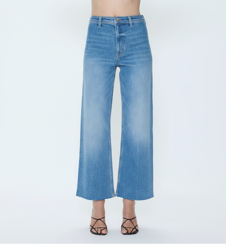 PENNY HIGH RISE WIDE LEG ANKLE JEAN