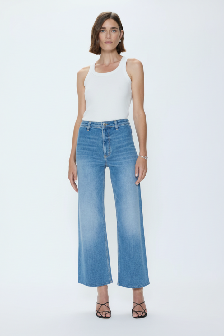 PENNY HIGH RISE WIDE LEG ANKLE JEAN