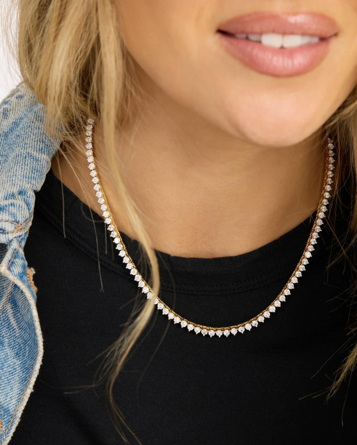 NOT YOUR BASIC TENNIS NECKLACE 3mm