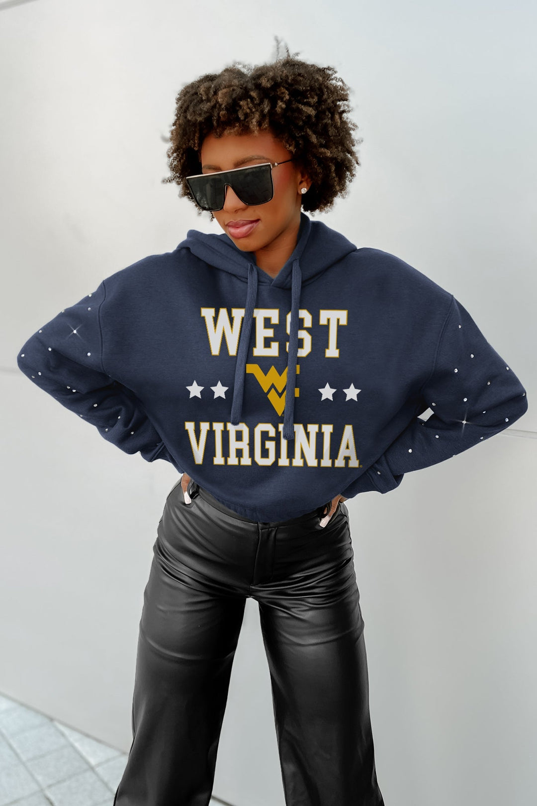 WEST VIRGINIA RHINESTONE HOODIE