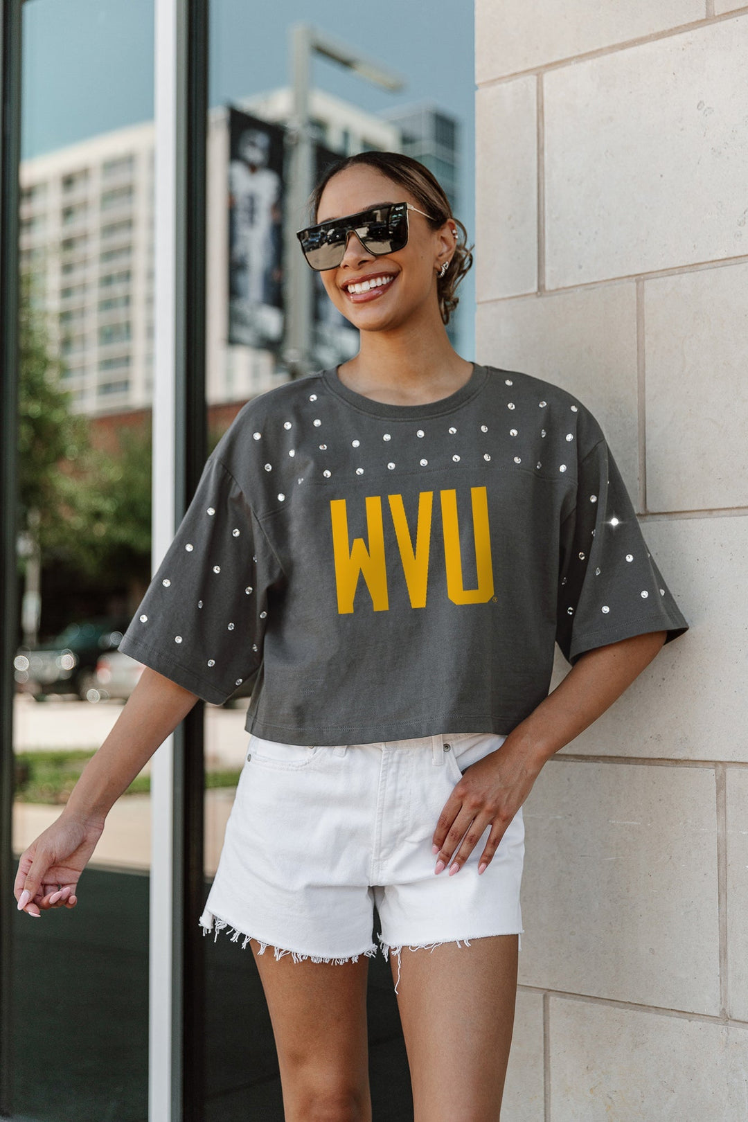 MAKING MOVES RHINESTONE WV TEE