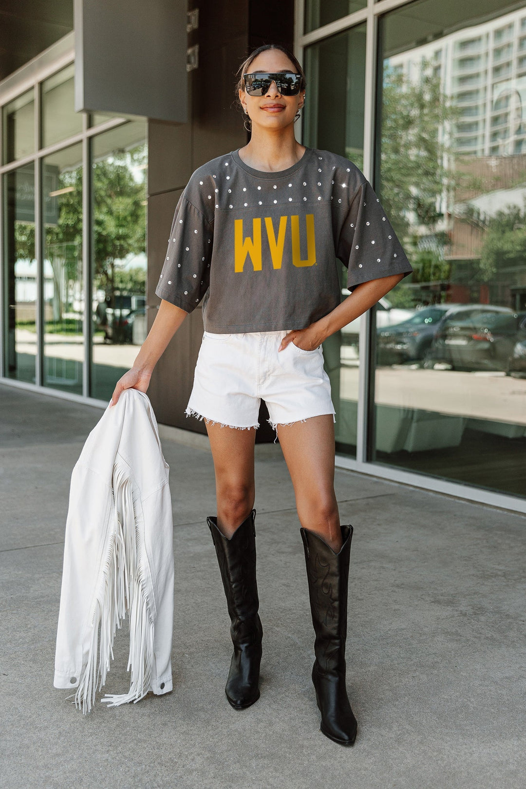 MAKING MOVES RHINESTONE WV TEE