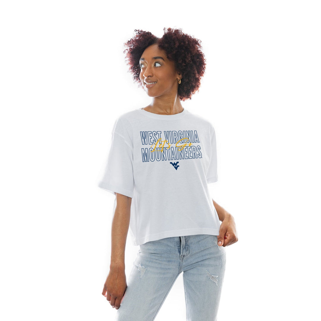 WV "LET'S GO" BOXY CROP TEE