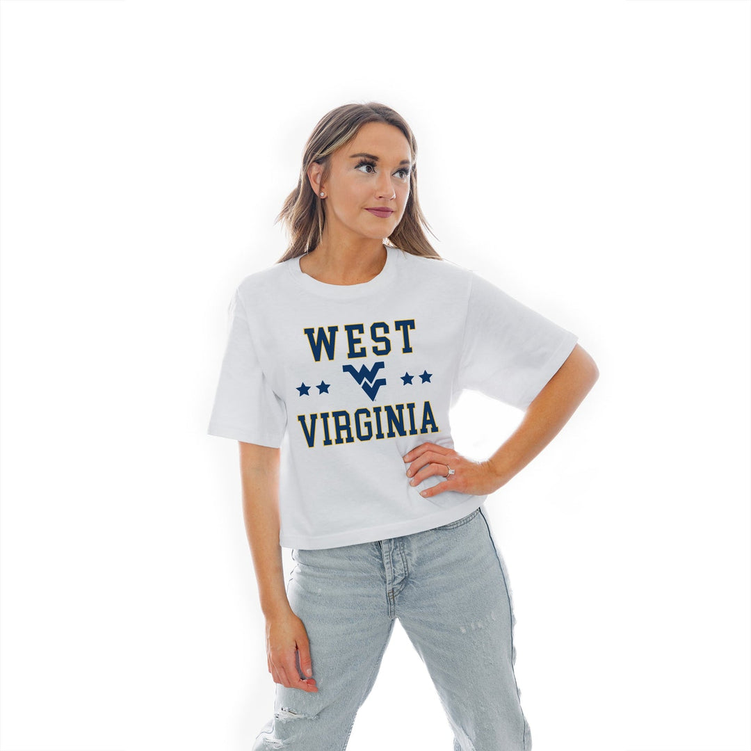 WV "STARS" BOXY CROP TEE