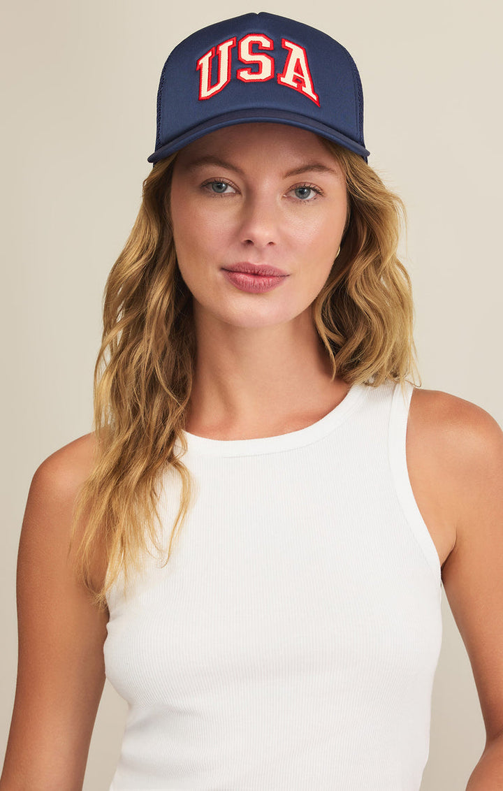 USA APPLIQUE TRUCKER HAT