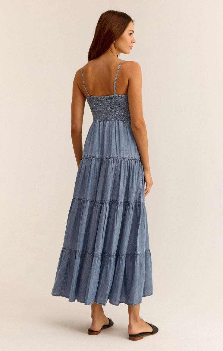 BALOS CHAMBRAY MAXI DRESS