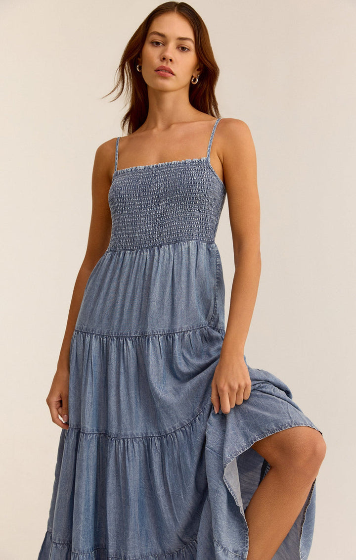 BALOS CHAMBRAY MAXI DRESS