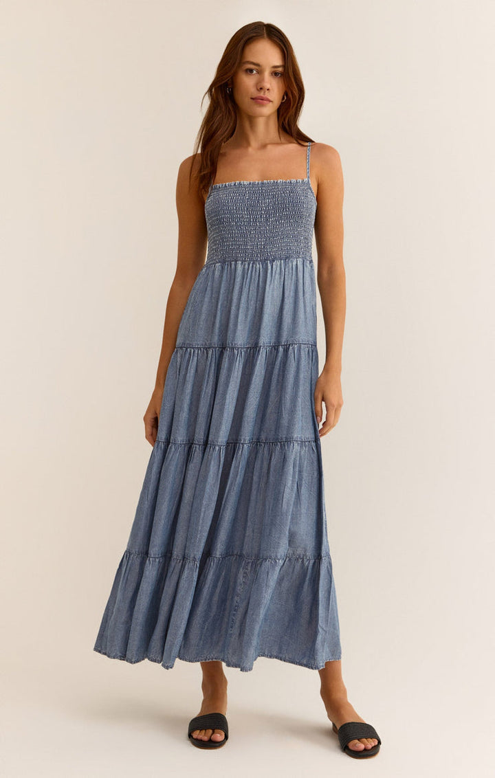 BALOS CHAMBRAY MAXI DRESS