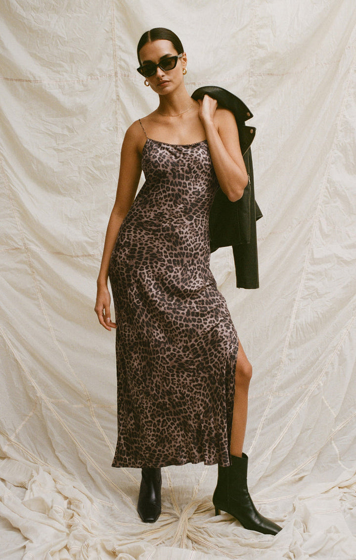 CIELO LEOPARD MIDI DRESS