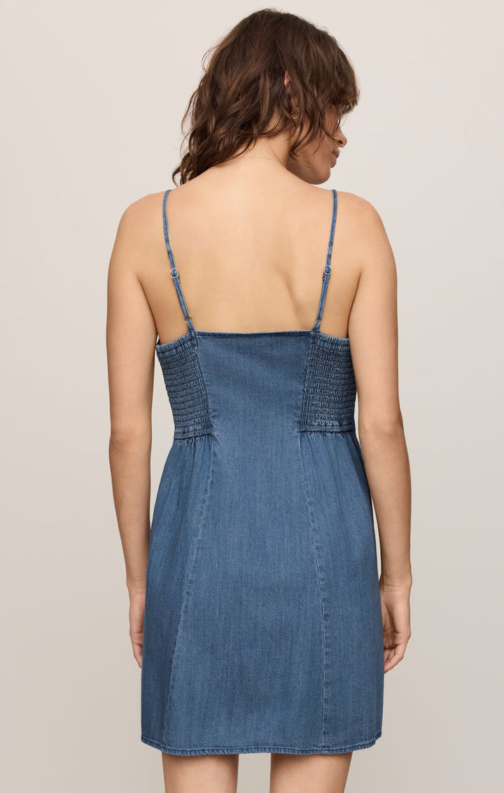ANGEL EYES DENIM MINI DRESS