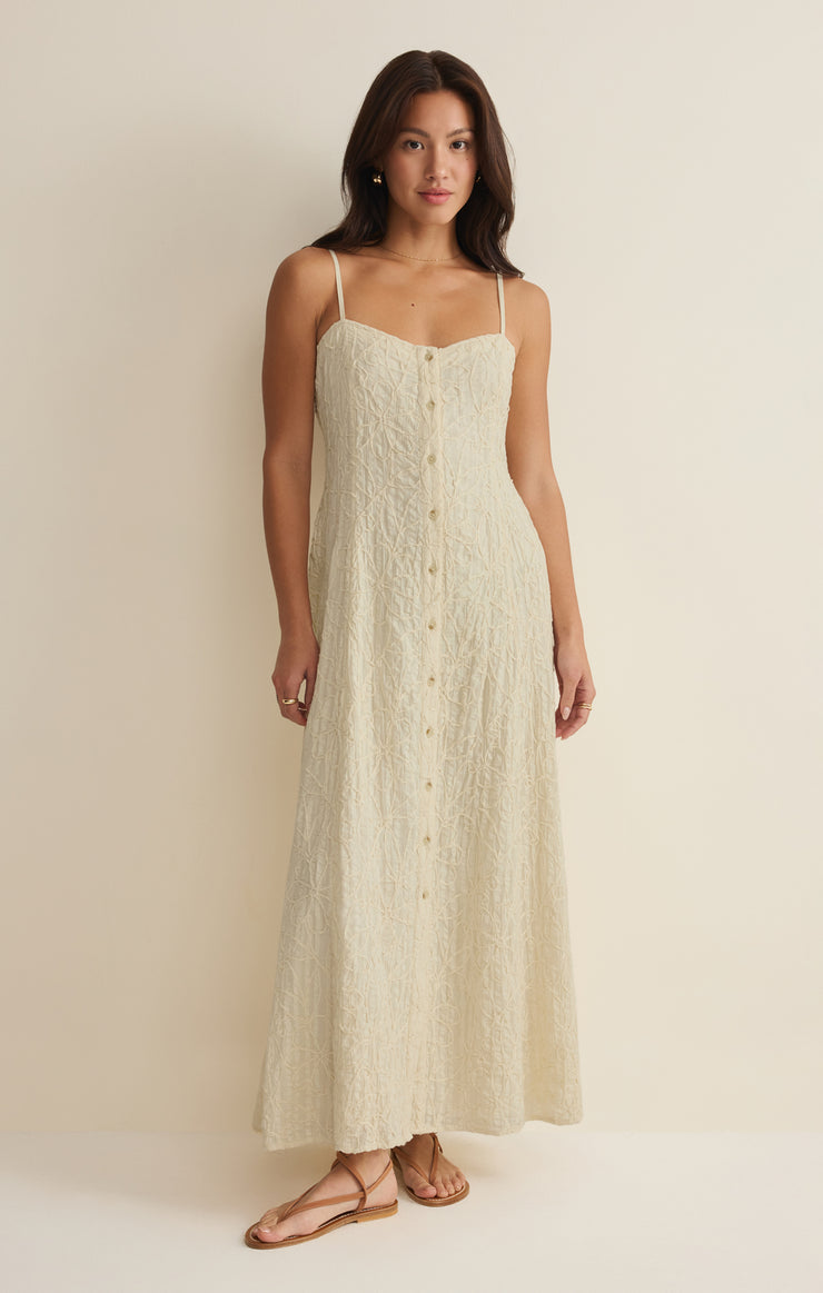 ANGEL EYES TEXTURED MAXI DRESS