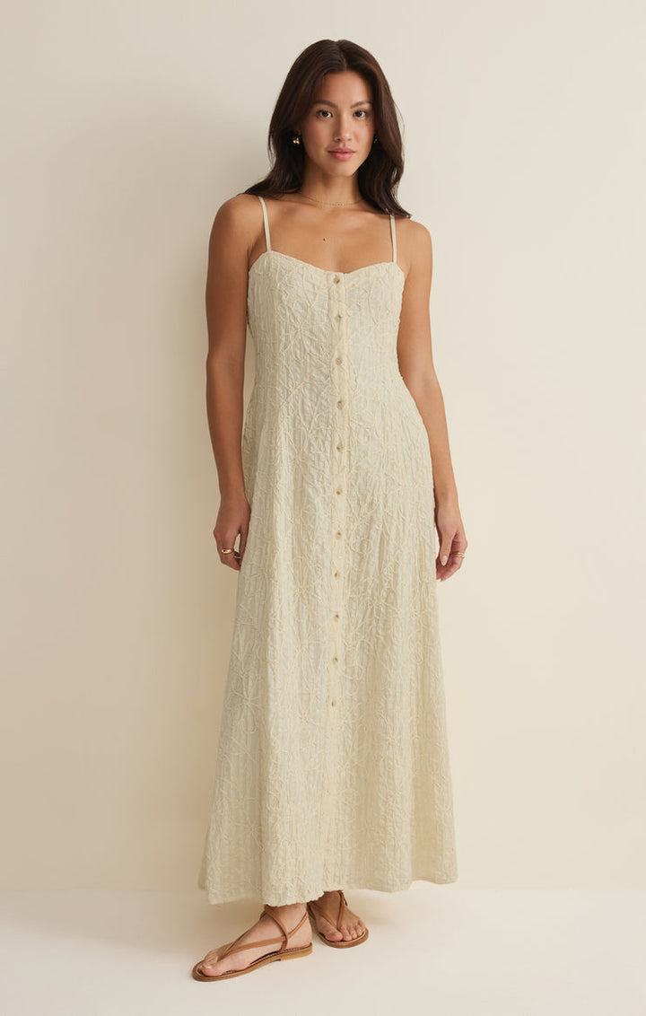 ANGEL EYES TEXTURED MAXI DRESS