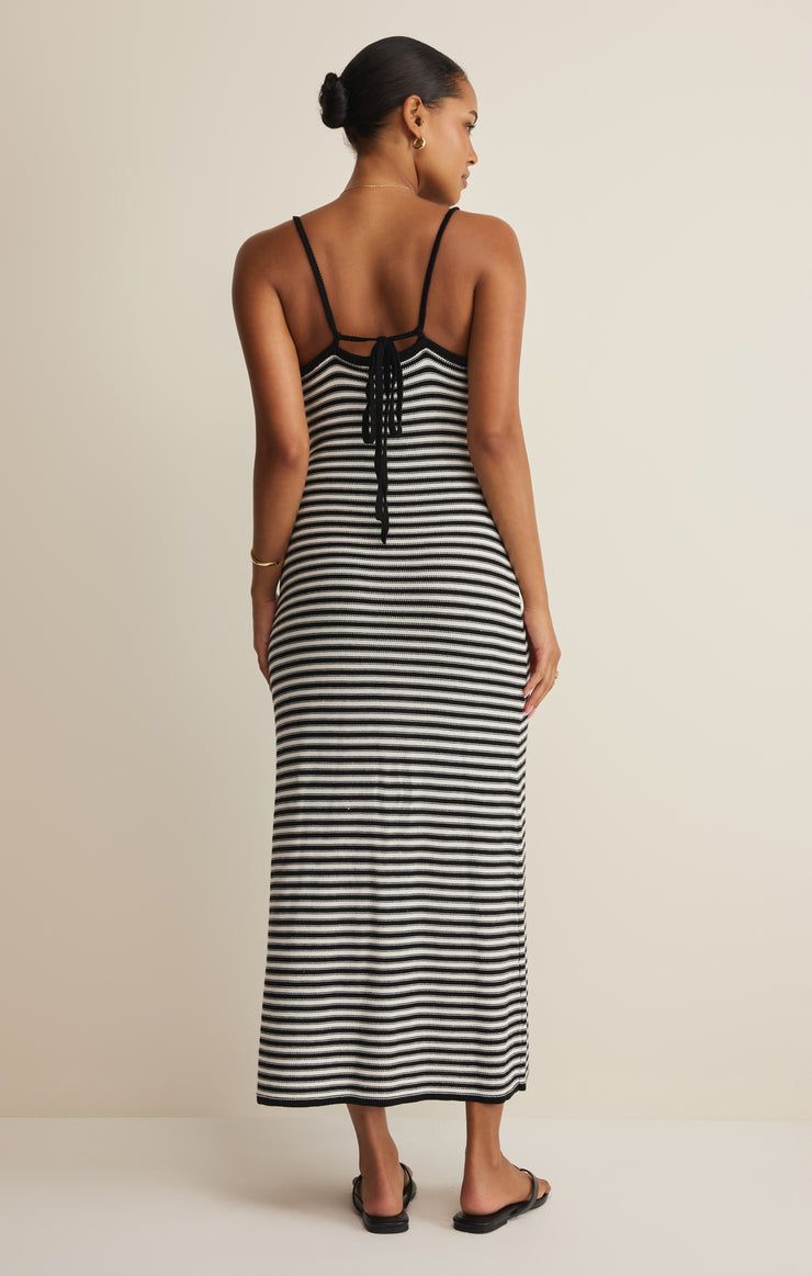 MAJESTIC STRIPED MIDI DRESS