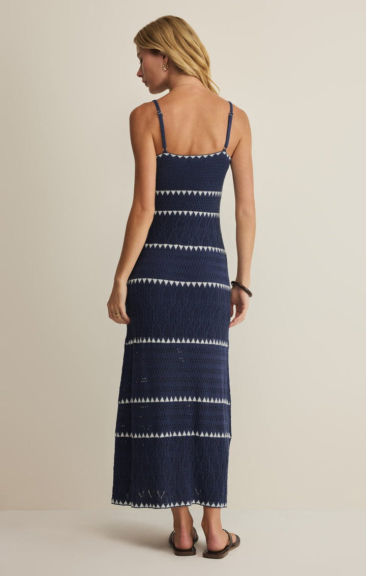 CATAMARAN STRIPED MIDI DRESS