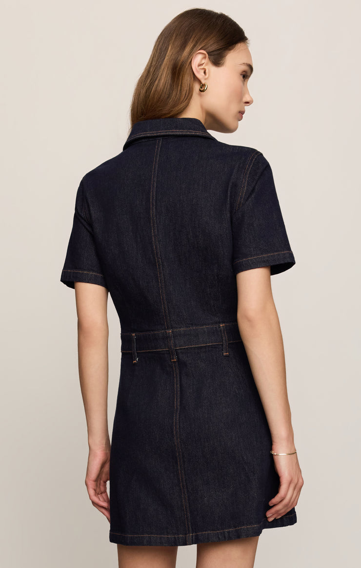 CRUSH DENIM DRESS