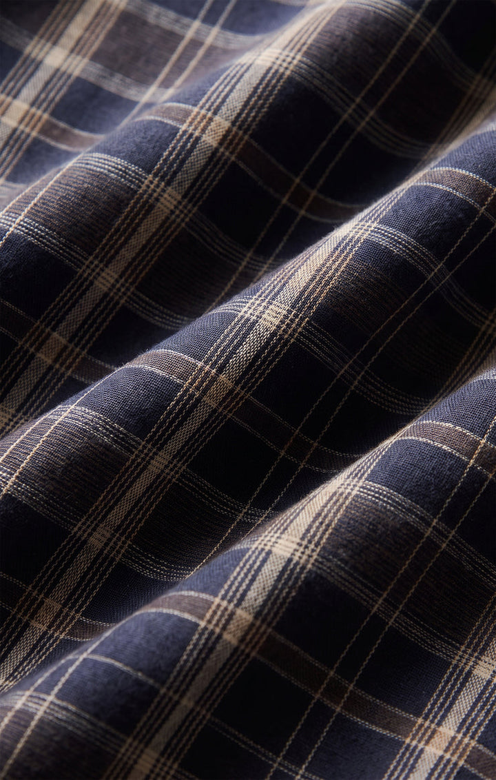 EVERMORE PLAID FLANNEL MIDI DRESS