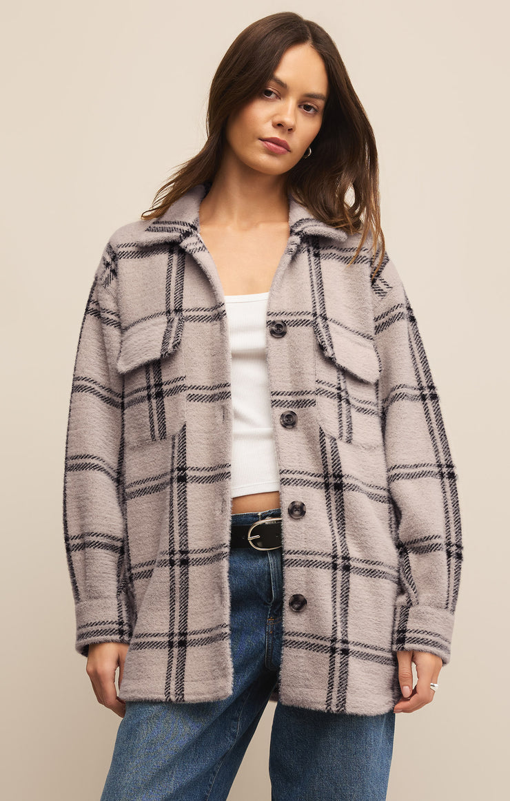 PLAID TUCKER SHIRT JACKET