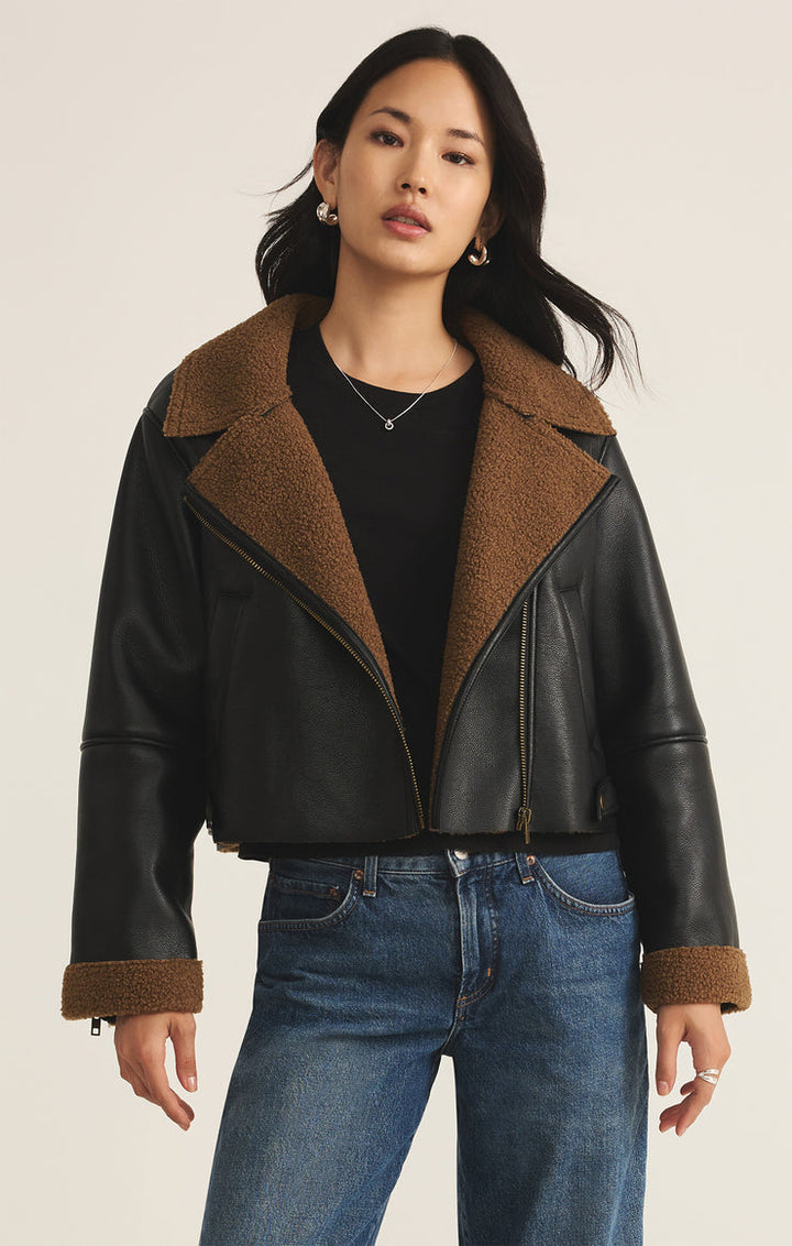 Ace Faux Leather Moto Jacket