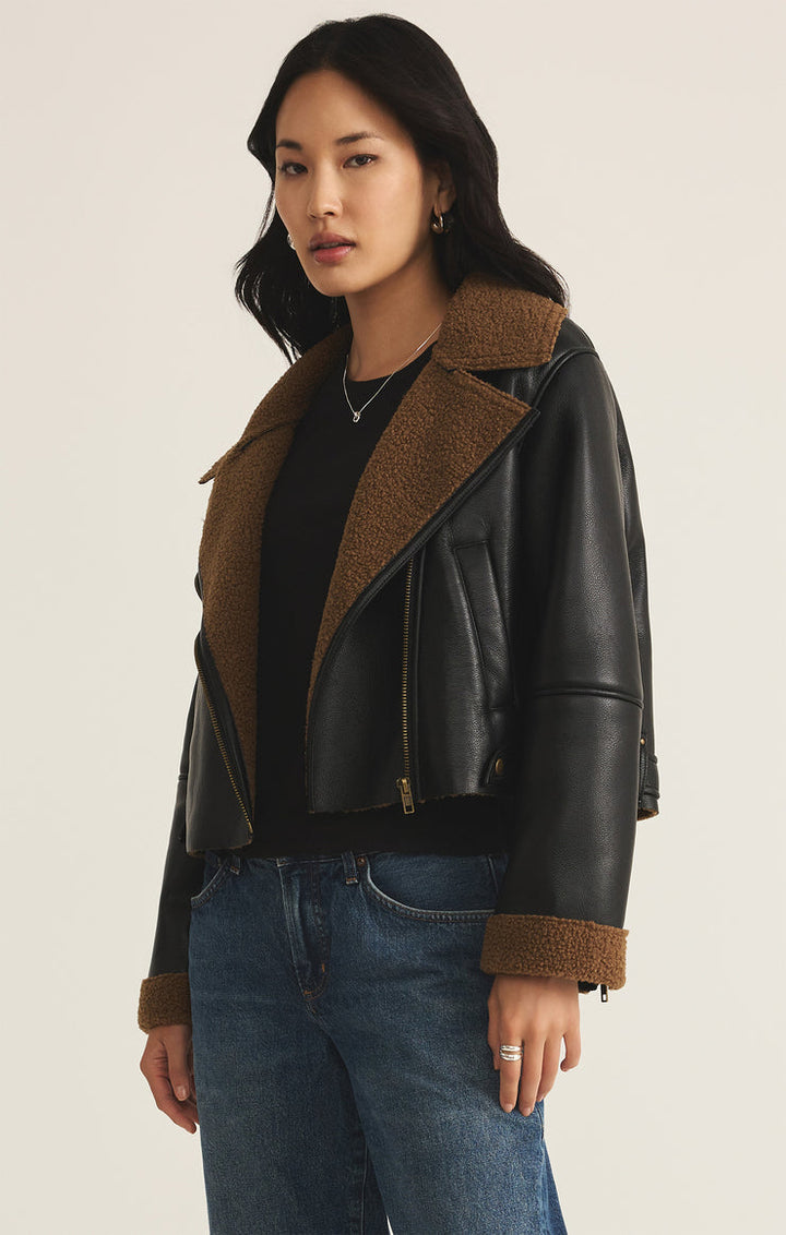 Ace Faux Leather Moto Jacket