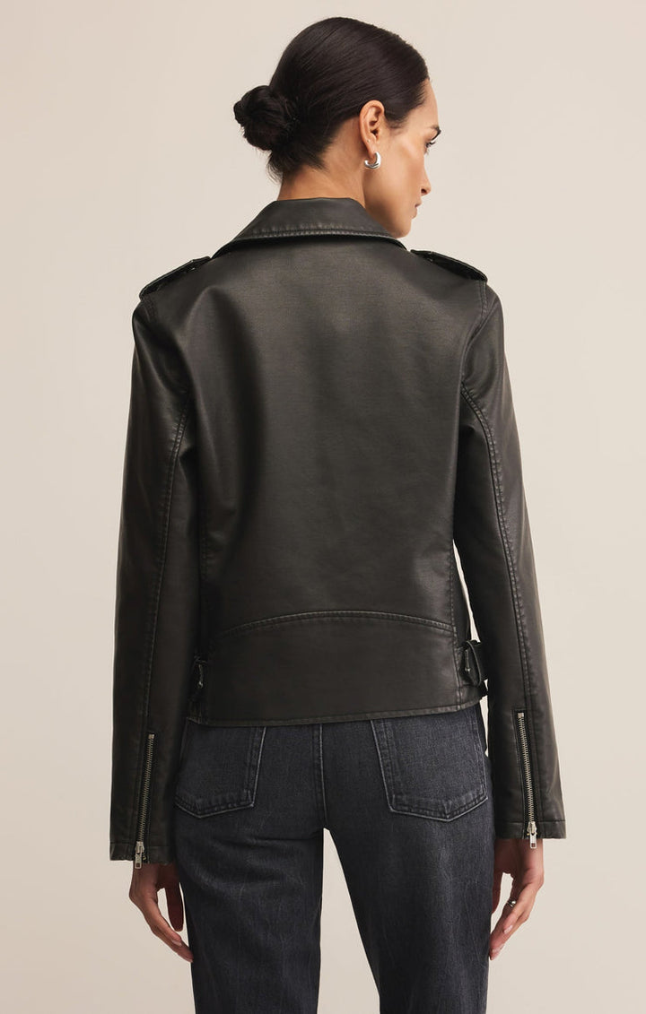 ALCHEMY MOTO FAUX LEATHER JACKET