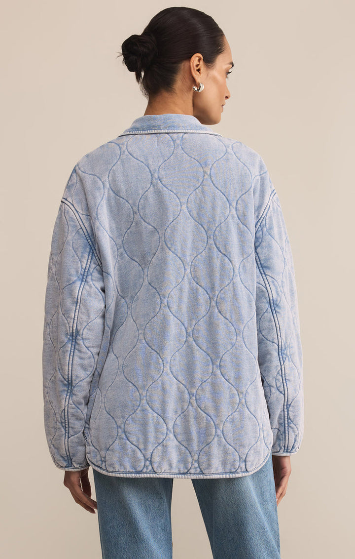 BOULDER QUILTED KNIT DENIM JACKET