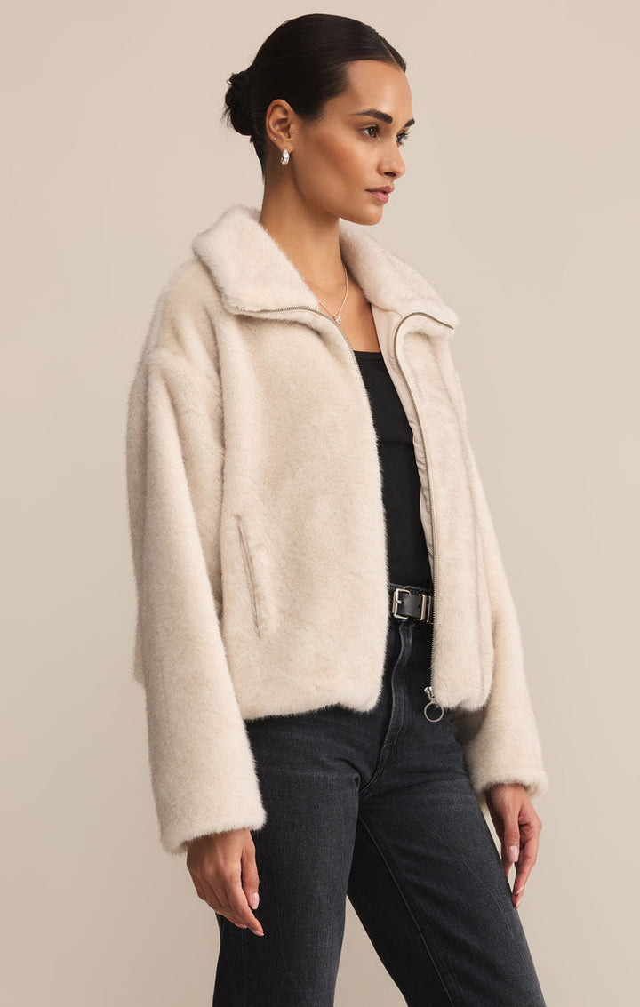 AMETHYST FAUX FUR JACKET