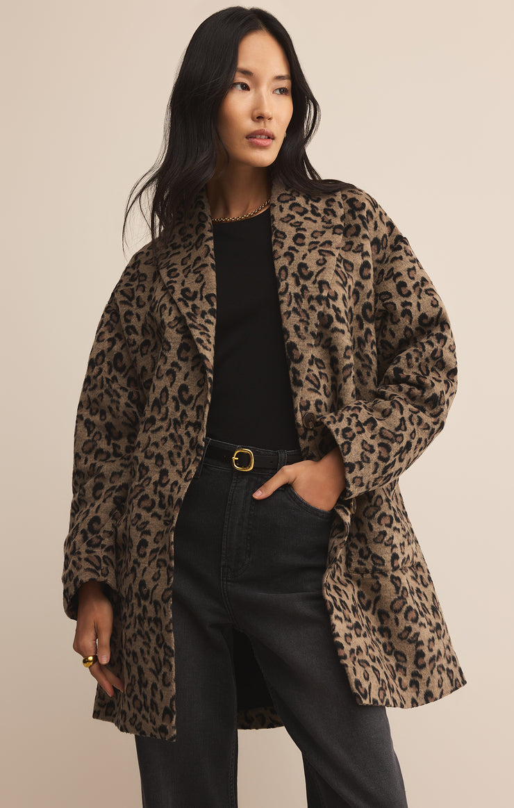 LENNON OVERSIZED LEOPARD COAT