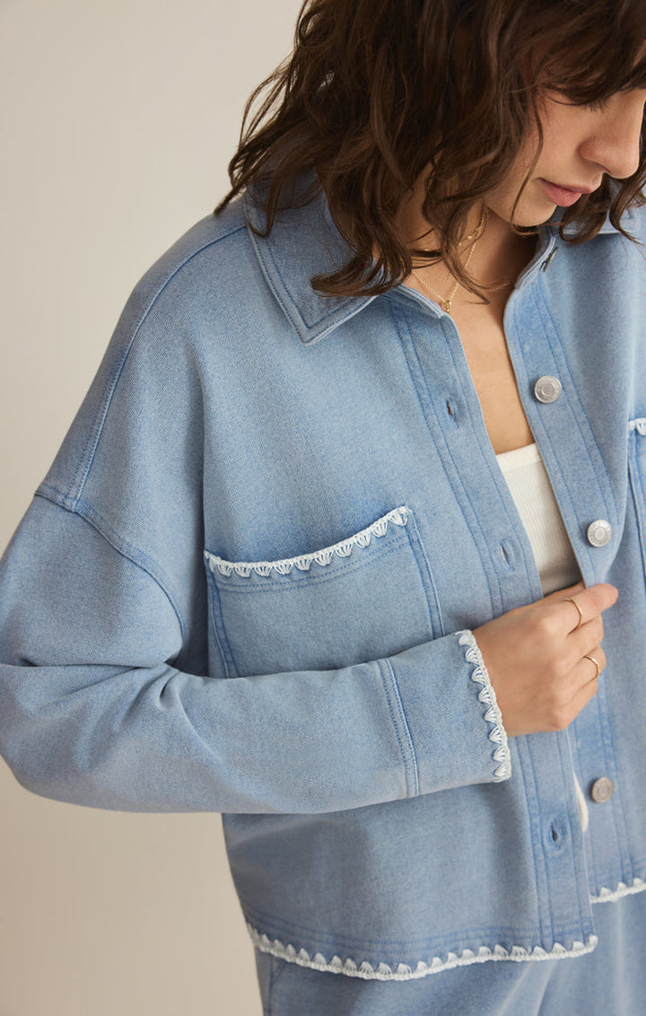 ALL DAY KNIT WHIPSTITCH CROP JACKET