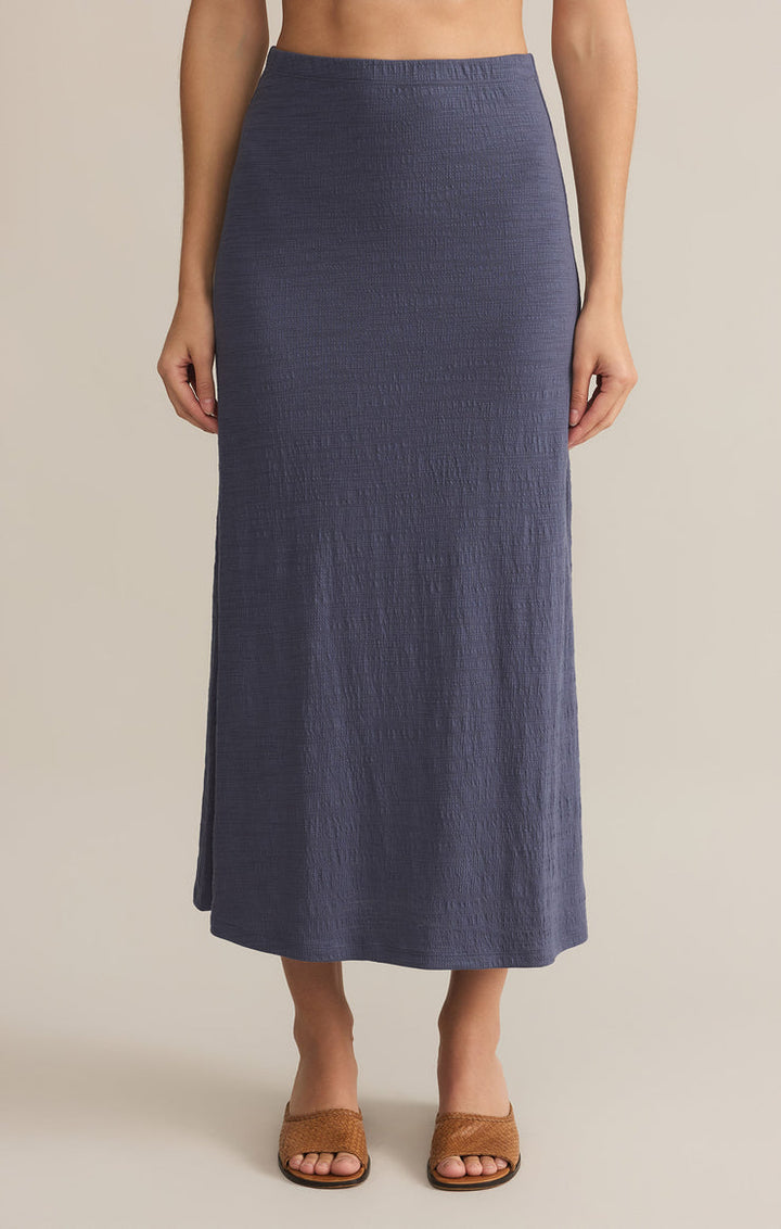 DELAVINE TEXTURED MIDI SKIRT