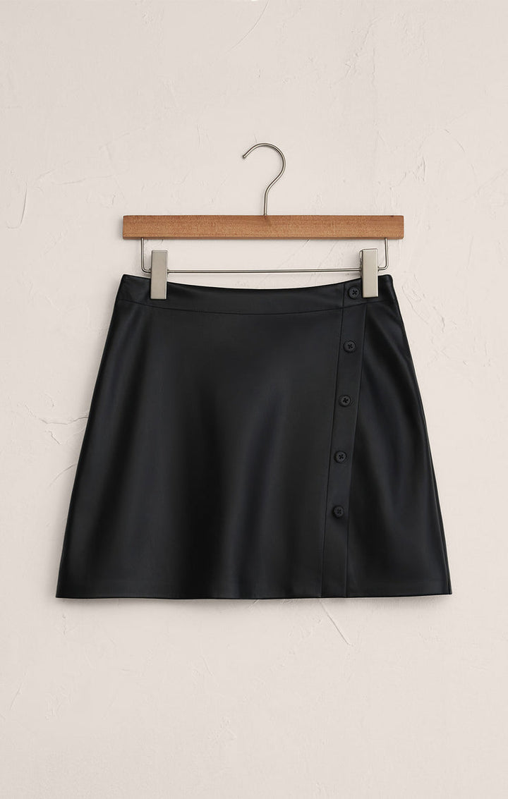 ALLEGRA FAUX LEATHER MINI SKIRT